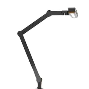 28.3 in. Black Finish Led Clip-On Desk Lamp 24W Ultra Bright Auto Dimming Desk Light Stepless Dimming LED Table Light