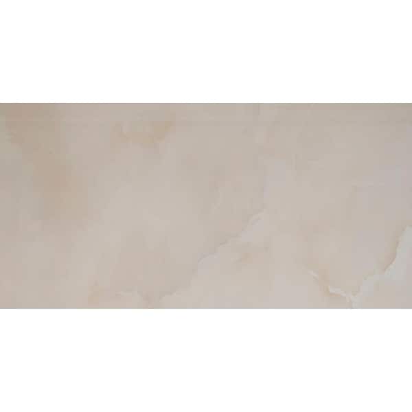 MSI Onice Ivory 12 in. x 24 in. Polished Porcelain Floor and Wall Tile (16 sq. ft./Case)