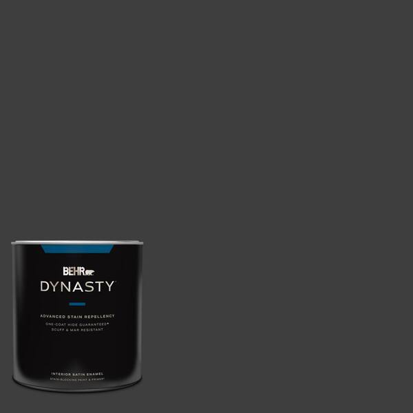 BEHR DYNASTY 1 qt. #N520-7 Carbon One-Coat Hide Satin Enamel Interior  Stain-Blocking Paint and Primer 765304 - The Home Depot