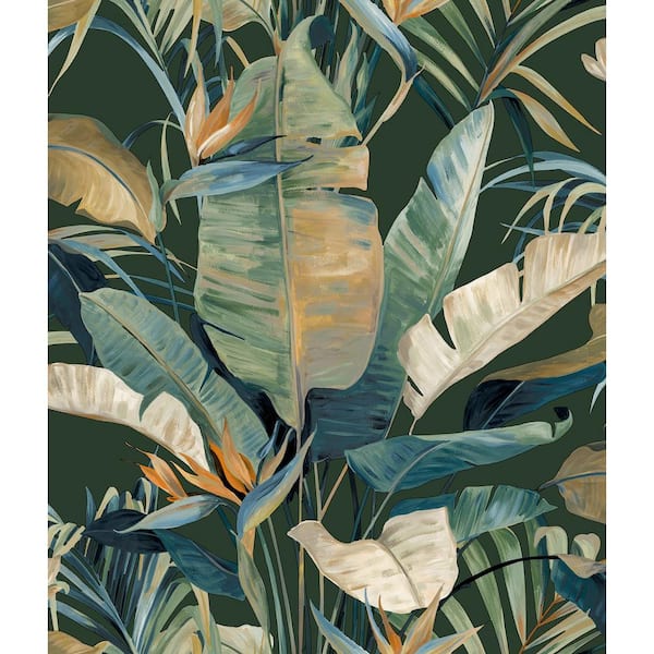 Candice Olson Tropical Green Cabana Wallpaper NT6136 - The Home Depot