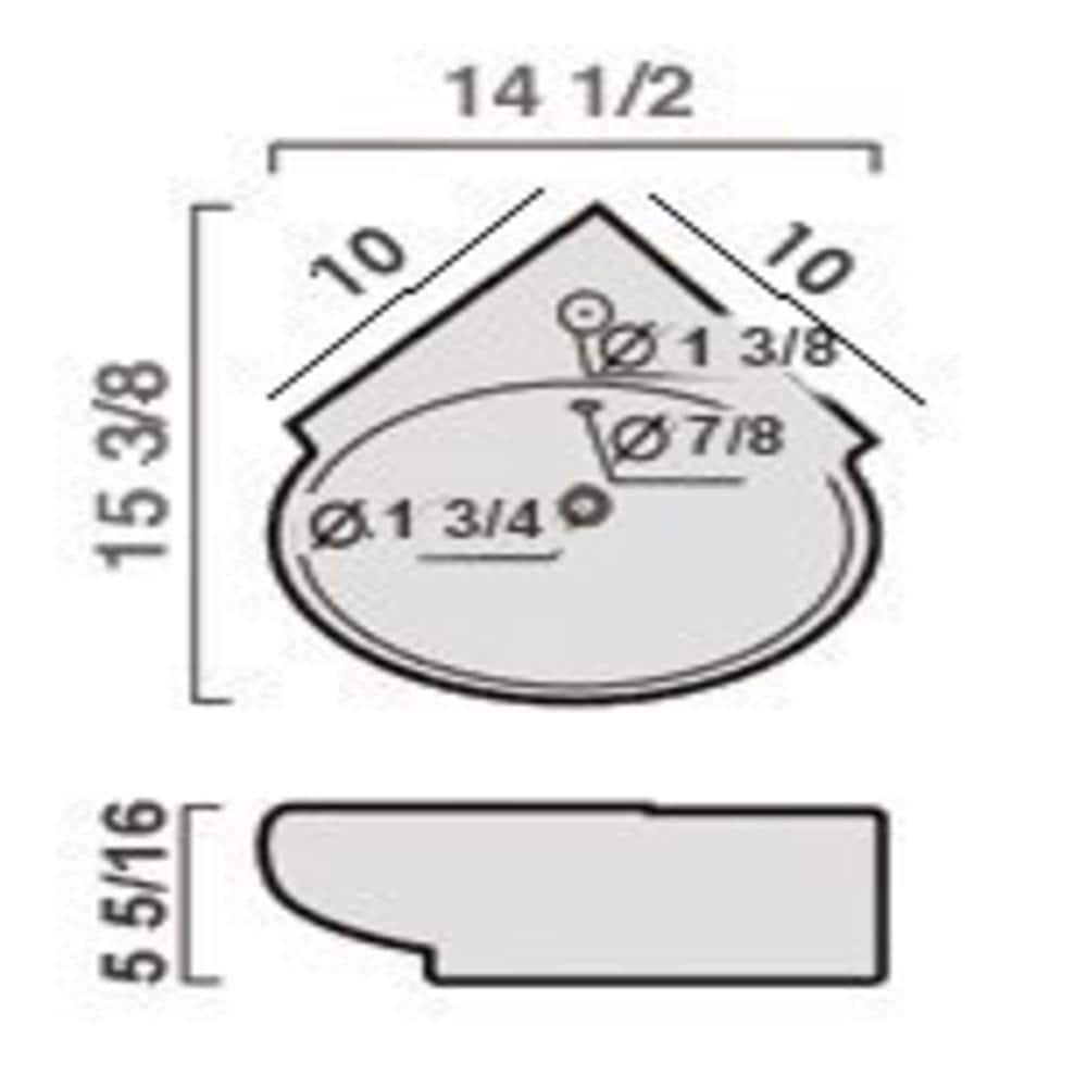 Compact White Ceramic Wall-Mount Corner Sink with Overflow