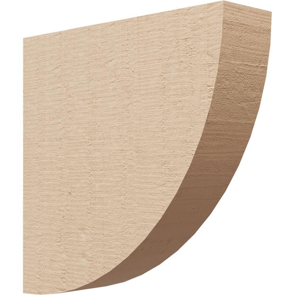 Ekena Millwork 3 in. x 12 in. x 12 in. Series 1 Thin Durham Rough Cedar Woodgrain Timberthane Polyurethane Corbel, Primed Tan