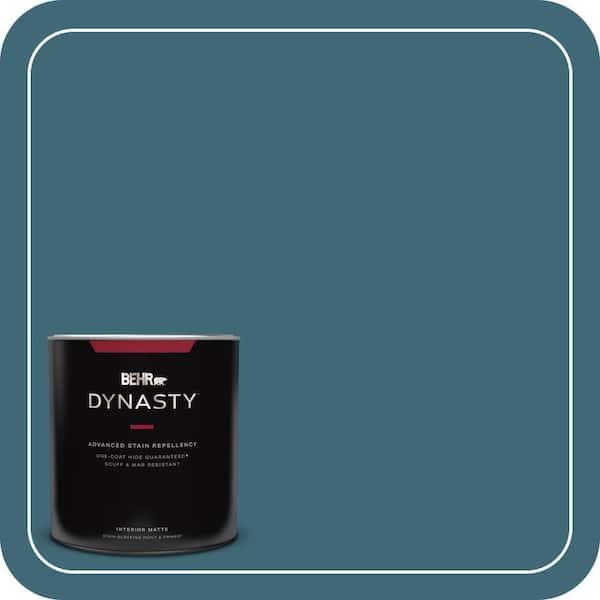 BEHR DYNASTY 1 qt. #PMD-45 Teal Mosaic Matte Interior Stain-Blocking Paint and Primer