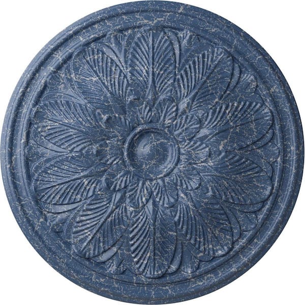 Ekena Millwork 22-5/8 in. x 1-3/4 in. Bordeaux Urethane Ceiling Medallion (Fits Canopies upto 3-1/4 in.), Americana Crackle