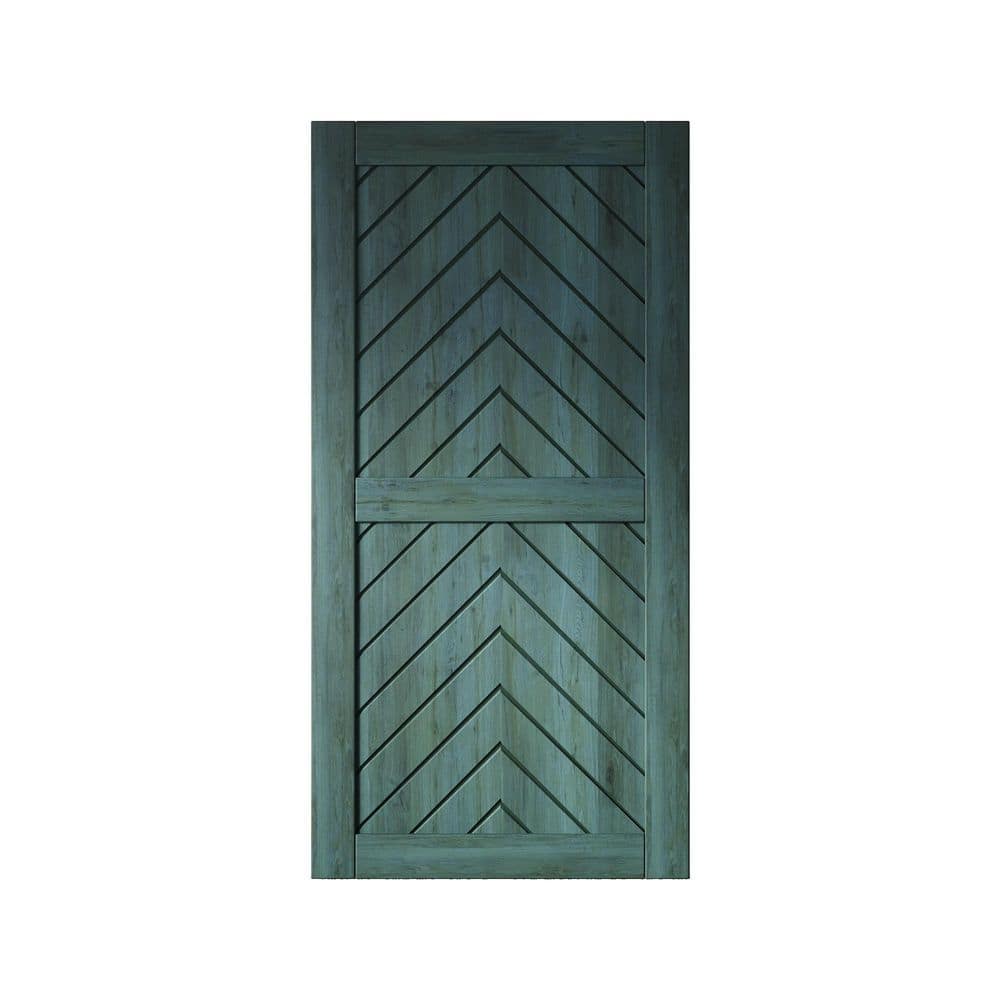 JT1 36 in. x 80 in. C-Panel Solid Core Royal Pine Fishbone Design Pine Wood Interior Sliding Barn Door Slab price history on PriceWatchPro