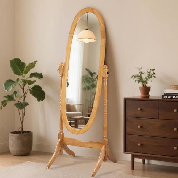 GOGEXX Queen Anne Style Light Brown Wood 16 in.W x 59.25 in.H