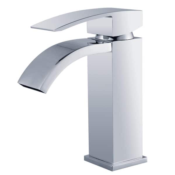 SUMERAIN Modern Single-Handle Single Hole Bathroom Faucet in Chrome