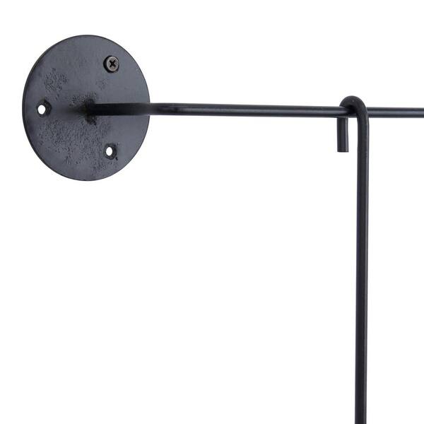 Litton Lane Black Aluminum Single Candle Wall Sconce 042523 - The Home Depot