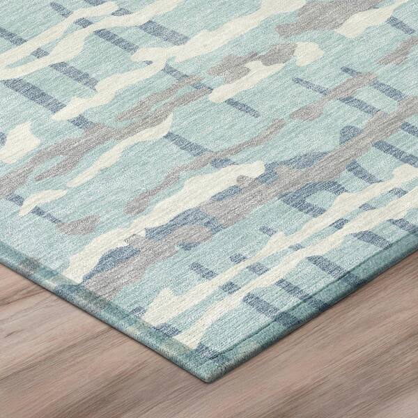Chantille Machine Washable Indoor/Outdoor Abstract ACN2982 Sky 9 ft. x 12 ft. Area Rug