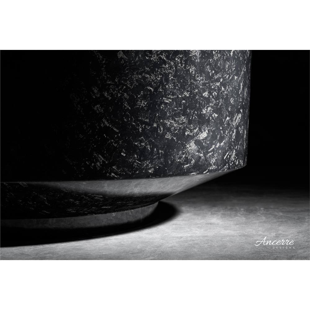 Coesistere 71'' Black Forged Carbon Fiber Freestanding Bathtub