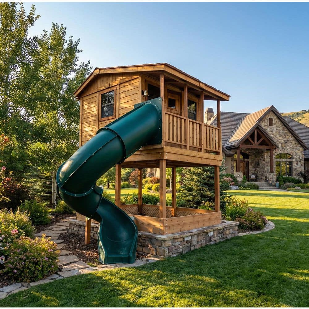 Outdoor Living Today 9 ft. x 7 ft. Cozy Cabin Playhouse CCP97