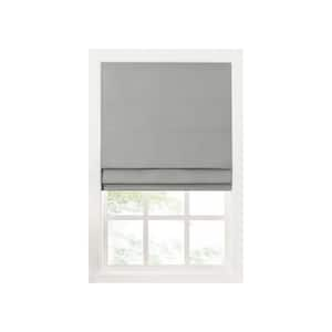 Lane Grey Cordless Room Darkening Polyester Roman Shade - 31 in. W x 64 in. L