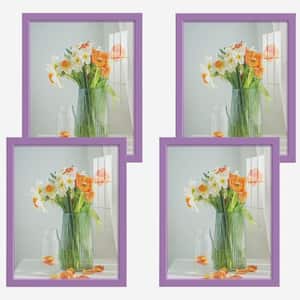 Modern 11 in. x 14 in. Violet Picture Frame (Set of 4)