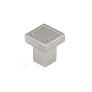 Belleville Collection 11/16 in. (18 mm) x 11/16 in. (18 mm) Brushed Nickel Transitional Cabinet Knob