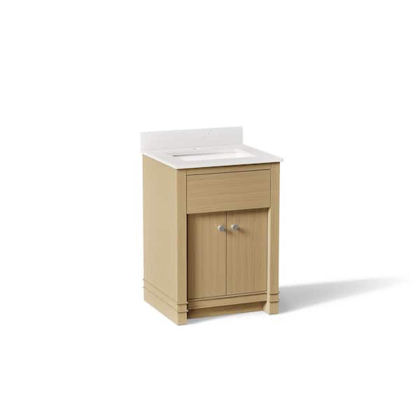 KOHLER Alouette 24 in. Single SinkLight Oak Bath Vanity Cabinet with Sink and Quartz Top