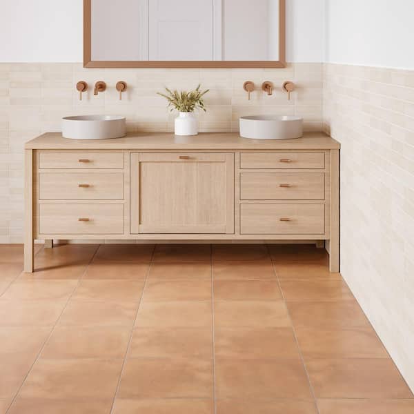 Cotto Nature Square 14 in. x 14 in. Glossy Cerdena Porcelain Floor Tile (10.76 sq. ft./Case)