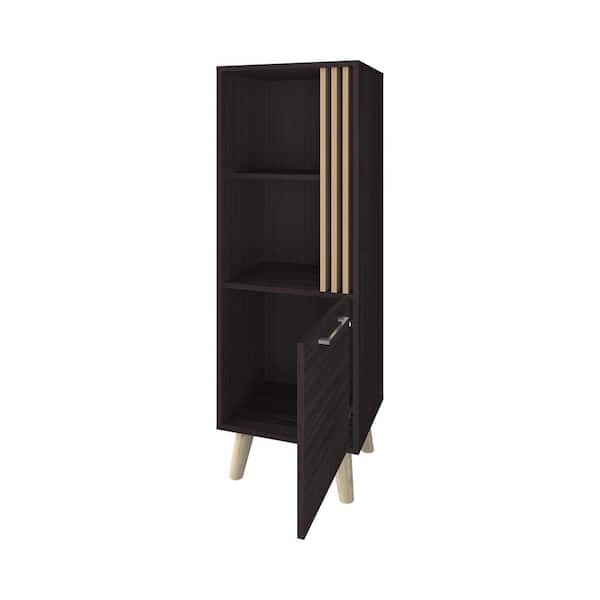 Siavonce Light Oak 8-Shelf Office Cabinet