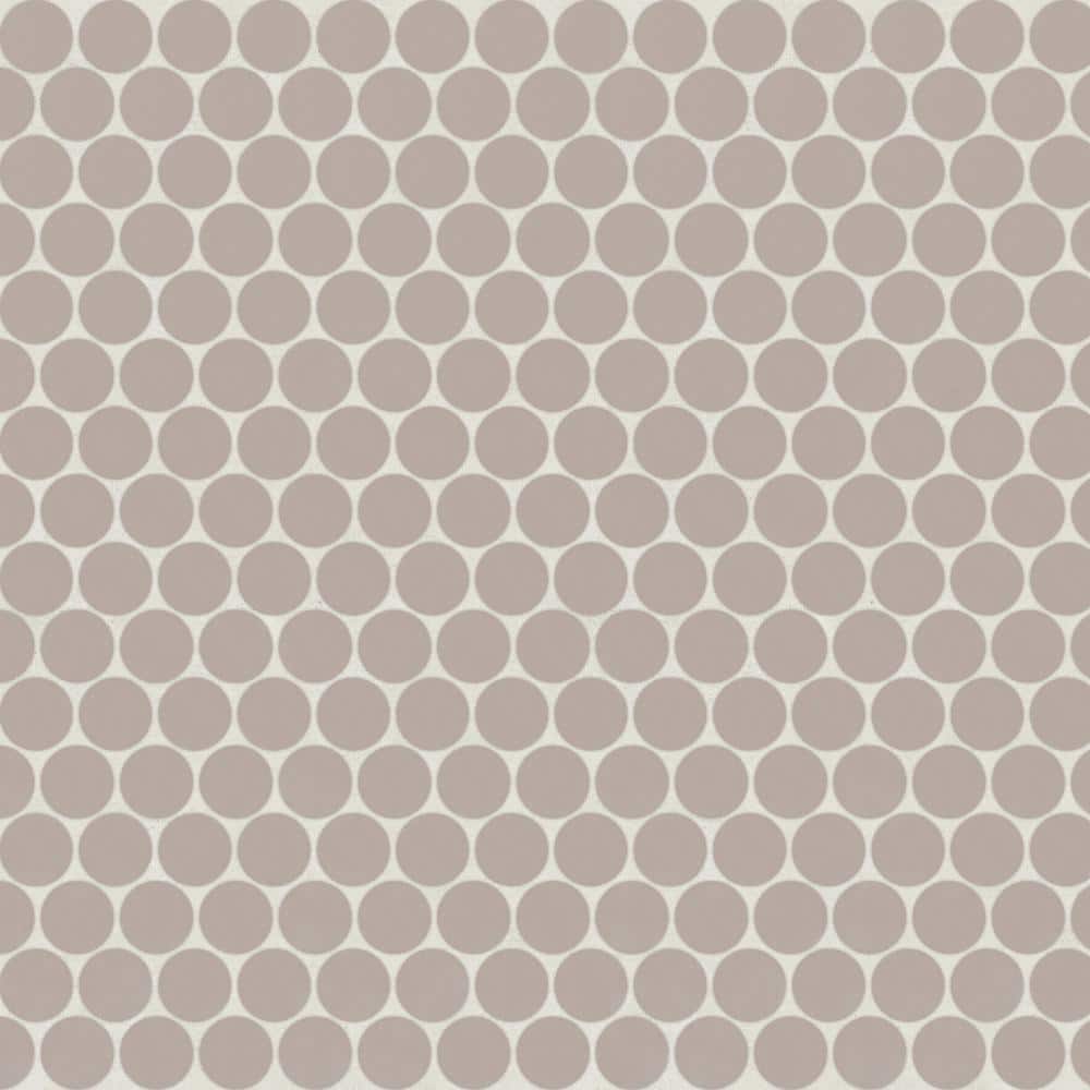 Sample-Marin Round 4 in. x 5 in. Matte Coastal Cliff Porcelain Mosaic Tile price history on PriceWatchPro