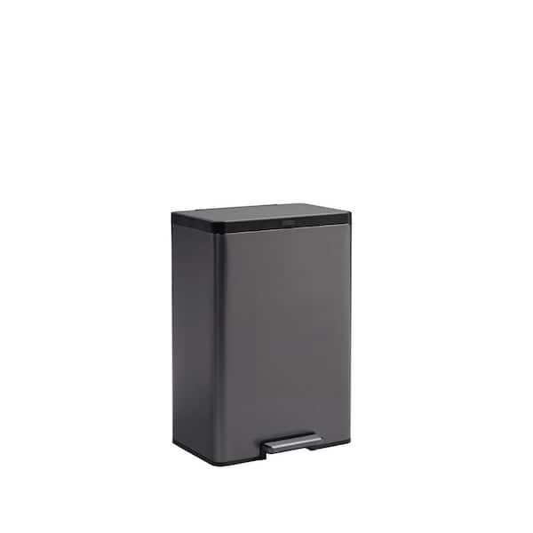Rubbermaid Elite 10.5 Gal. Charcoal Step-on Trash Metal Can