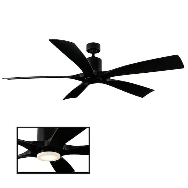Modern Forms Aviator 70 In Indoor Outdoor Matte Black Smart Ceiling Fan With Wall Control Fr W1811 Mb The Home Depot Modern Forms Aviator 70 In Indoor, 70 Inch Ceiling Fan Home Depot