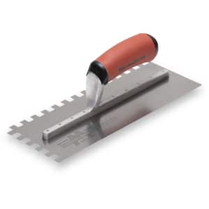11 in. x 3/8 in. Square Notched Flooring Trowel with Durasoft Handle