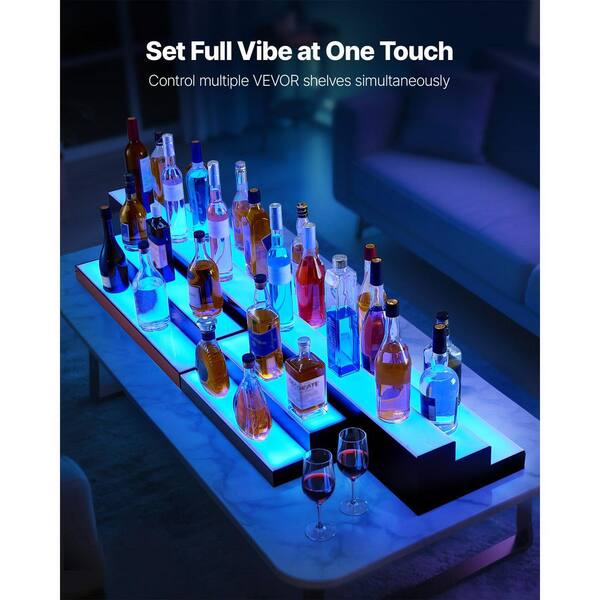 SKYSHALO LED Lighted Liquor Bottle Display, 4.5 in. H x 7.9 in. W