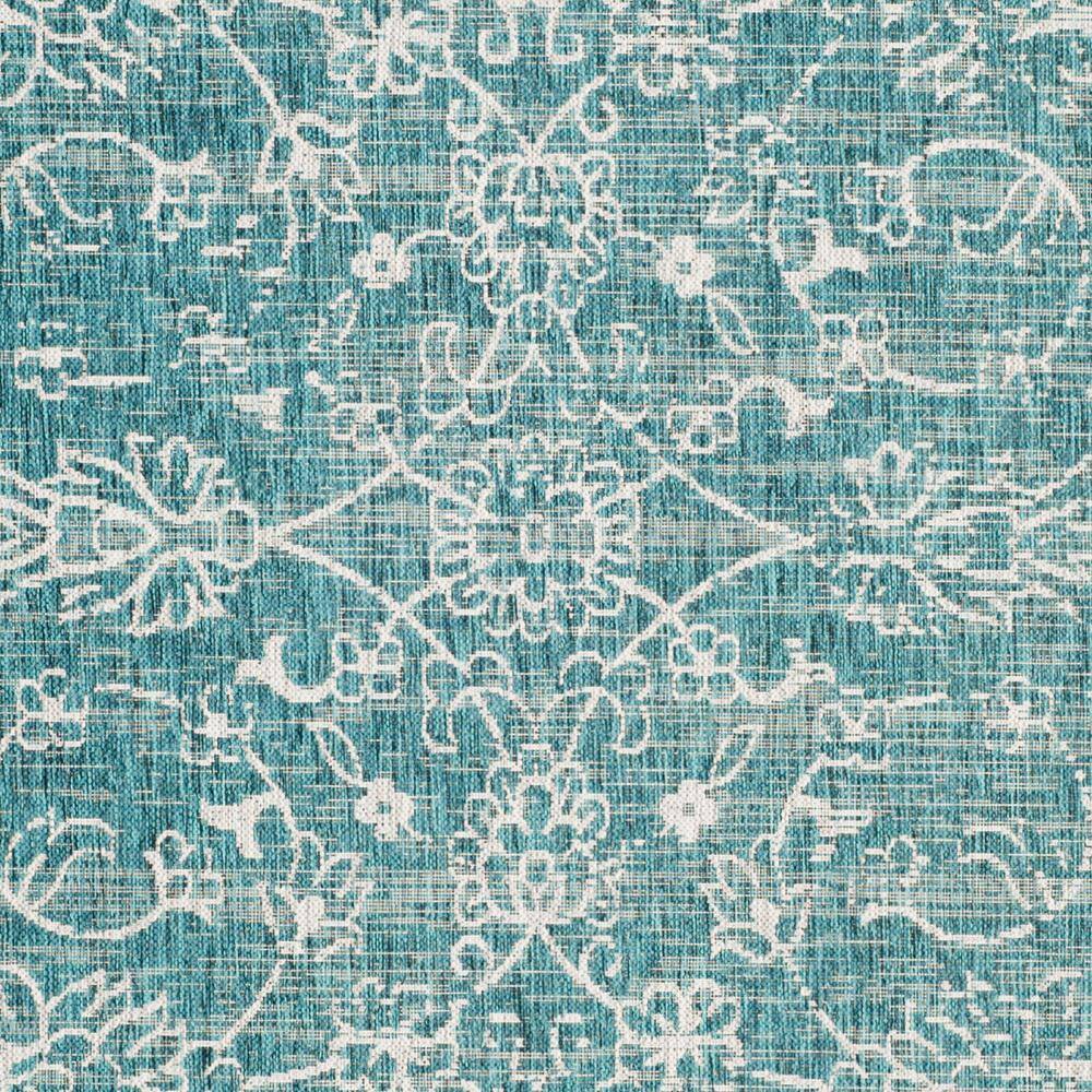 Turquoise Bliss 9' x 12' Flat Woven Synthetic Area Rug
