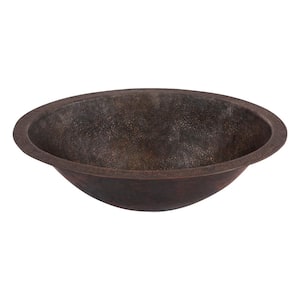 Terra Firma 19 in. Undermount Oval Bathroom Sink in Brown Oil Rubbed Bronze Copper