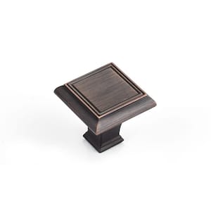 Beauharnois Collection 1-3/8 in. (35 mm) x 1-3/8 in. (35 mm) Brushed Oil-Rubbed Bronze Traditional Cabinet Knob
