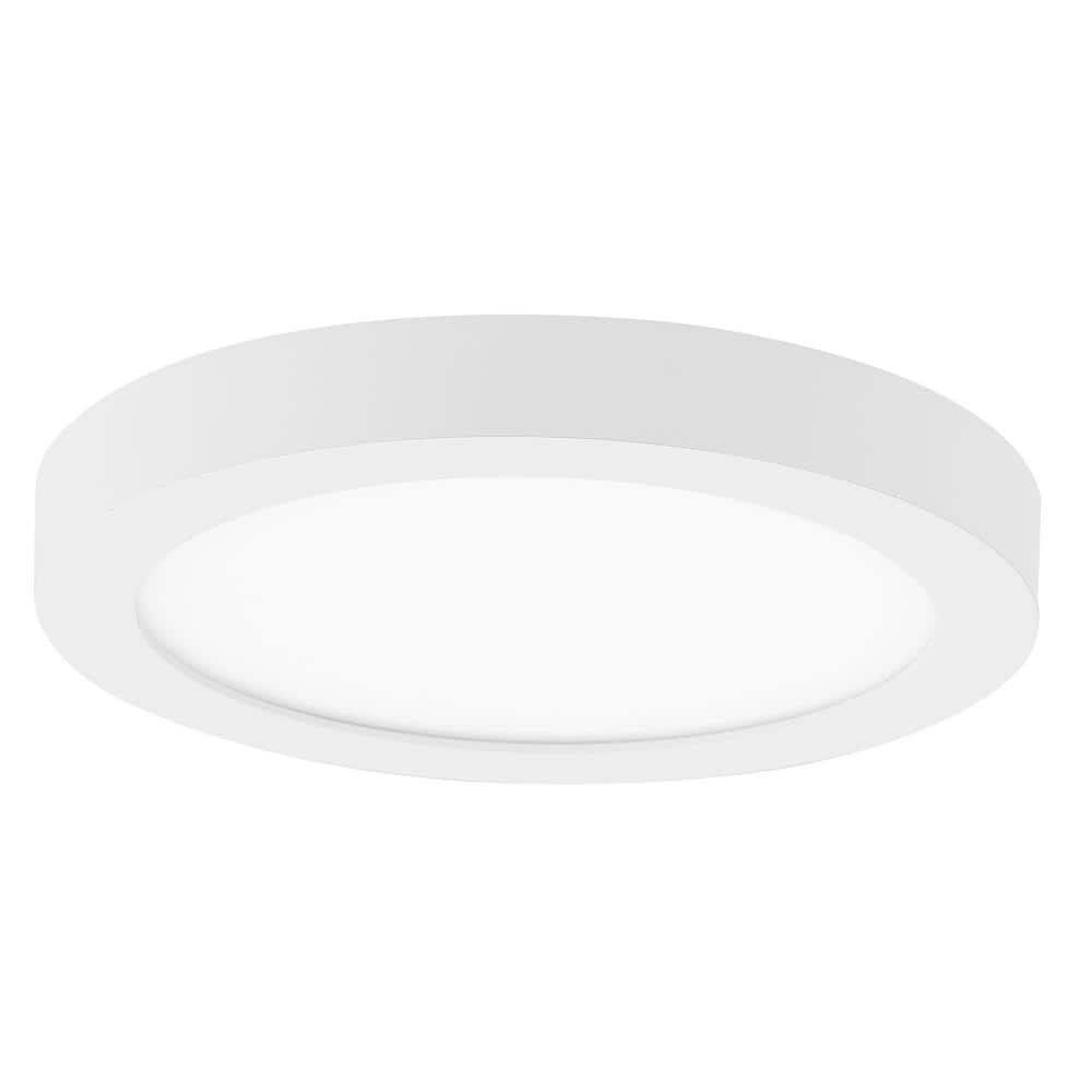 Minka Lavery Vantage 7.5 in. 1-Light White LED Flush Mount with Acrylic ...