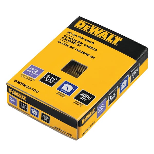DEWALT 1-1/2 in. x 23-Gauge Pin Nail DWPN23150 - The Home Depot