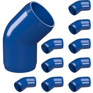 1/2 in. Furniture Grade PVC 45-Degree Elbow in Blue (10-Pack)