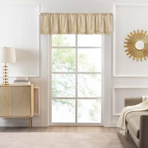 Bordeaux 14 in. L Polyester Window Curtain Valance in Tan