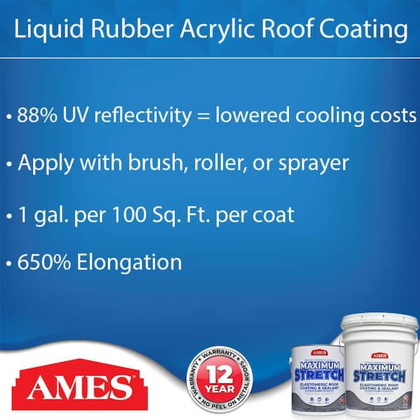 55 Gal. Drum White Maximum-Stretch Rubber and Acrylic Reflective Roof Coating