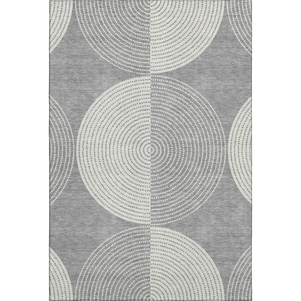 Mayfield Premium Machine Washable Abstract AMF2275 Gray 9 ft. x 12 ft. Area Rug price history on PriceWatchPro