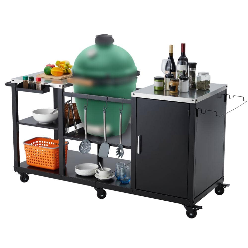 63.78 in. L x 23.62 in. W x 33.07 in. H Steel 304 Stainless Steel Rolling Outdoor Grill Cart 1-Pack price history on PriceWatchPro