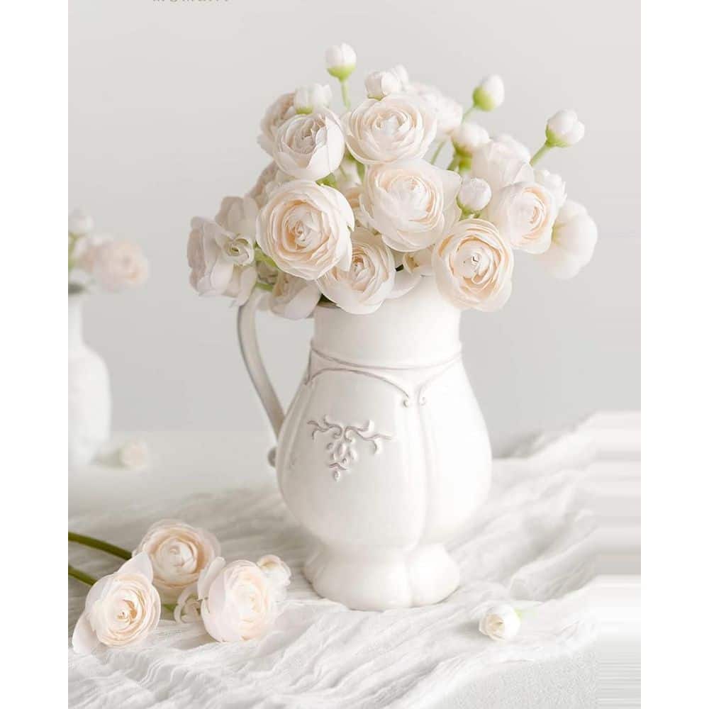 11 in. Clear Indoor/Outdoor Artificial Rose Flower