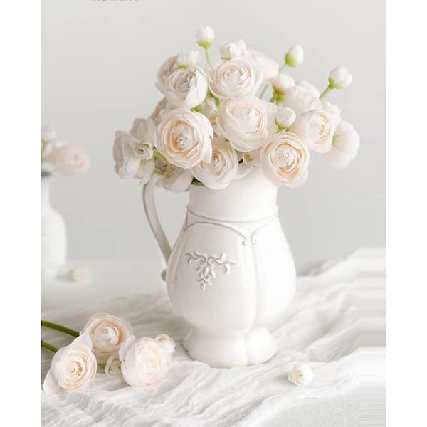 Unbranded 11 in. Clear Indoor/Outdoor Artificial Rose Flower