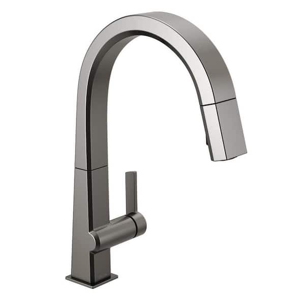 Delta Pivotal Single-Handle Pull-Down Sprayer Kitchen Faucet with MagnaTite Docking in Black Stainless