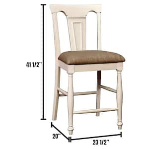 Sabrina White Cottage Style Counter Height Chair