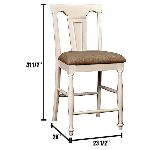 Sabrina White Cottage Style Counter Height Chair