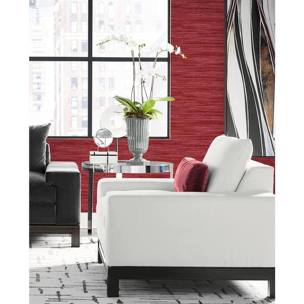 60.75 sq. ft. Coastal Haven Berry Loe Sanctuary Stria Embossed Vinyl Unpasted Wallpaper Roll