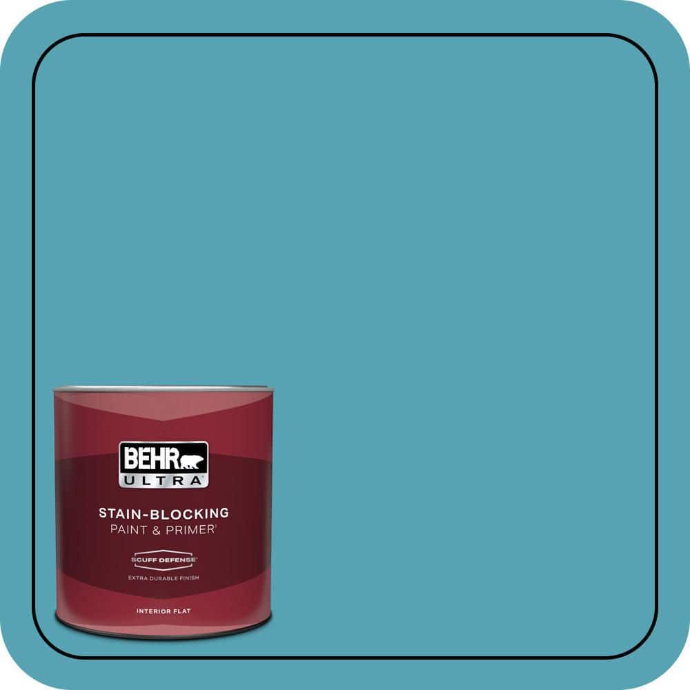 1 qt. #M470-5 Explorer Blue Extra Durable Flat Interior Paint & Primer price history on PriceWatchPro