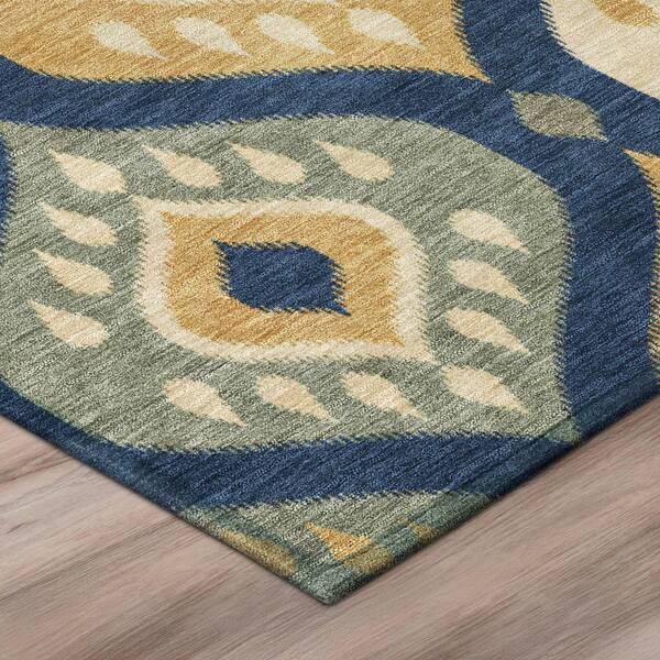Chantille Machine Washable Indoor/Outdoor Abstract ACN3123 Navy 3 ft. x 4 ft. Area Rug