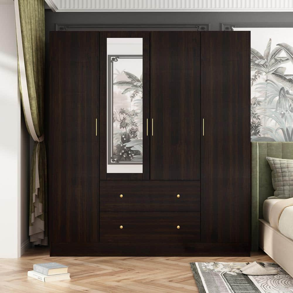 Walnut Armoire With Drawers