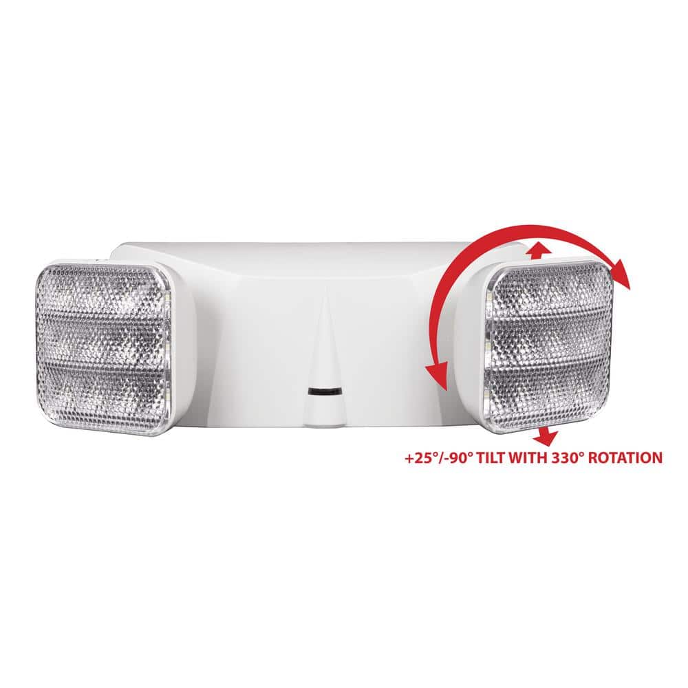 NICOR Adjustable White LED Emergency Light Fixture