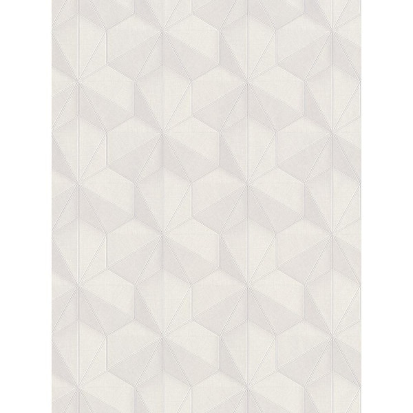 Walls Republic Tri-Hexagonal Cream Paper Strippable Roll (Covers 57 sq ...