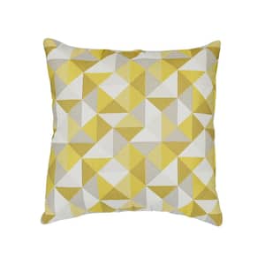 Ruskin Yellow Square Accent Lounge Throw Pillow