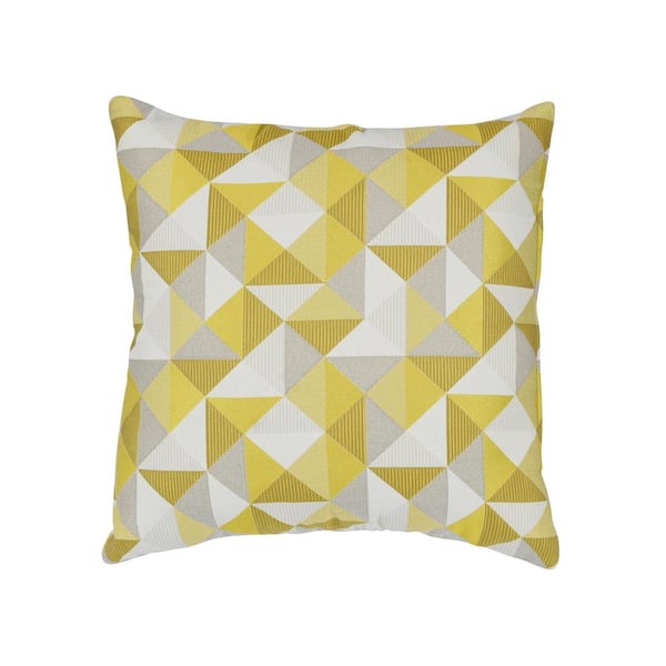 Astella Ruskin Yellow Square Accent Lounge Throw Pillow