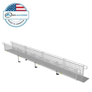 PATHWAY 3G 30 ft. Wheelchair Ramp Kit with Solid Surface Tread and Vertical Picket Handrails